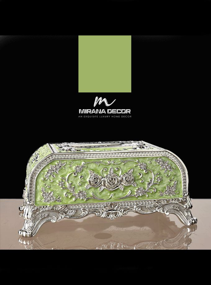 White Metal Tissue Holder