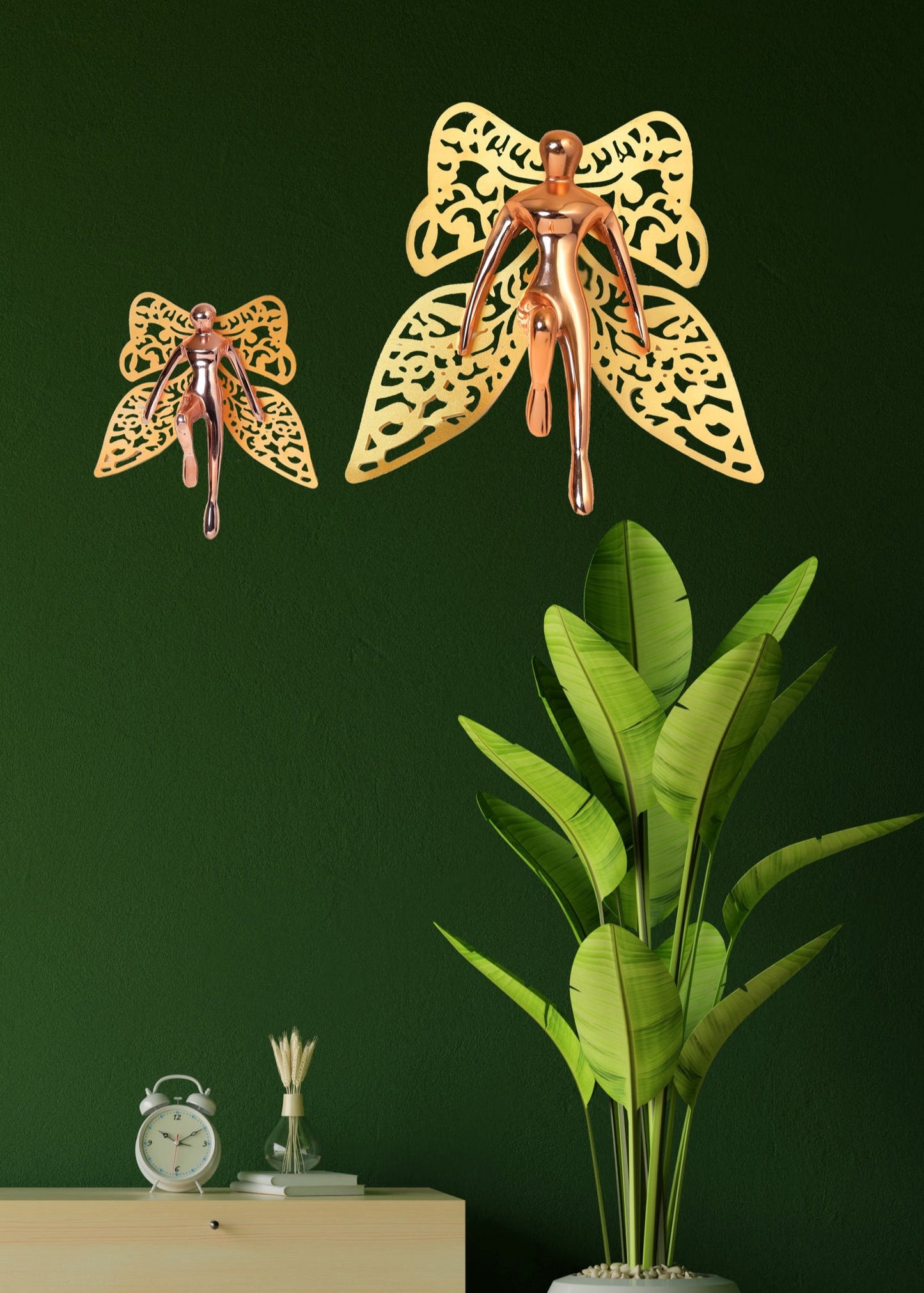 Butterfly man wallhanging. Set of 2