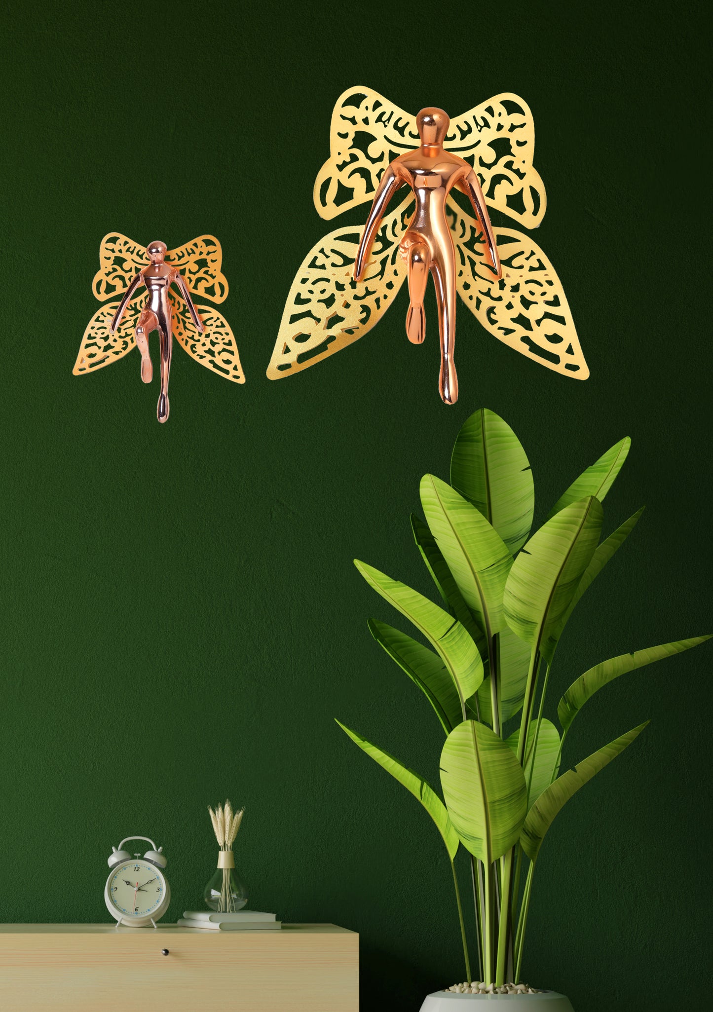 Butterfly man wallhanging. Set of 2