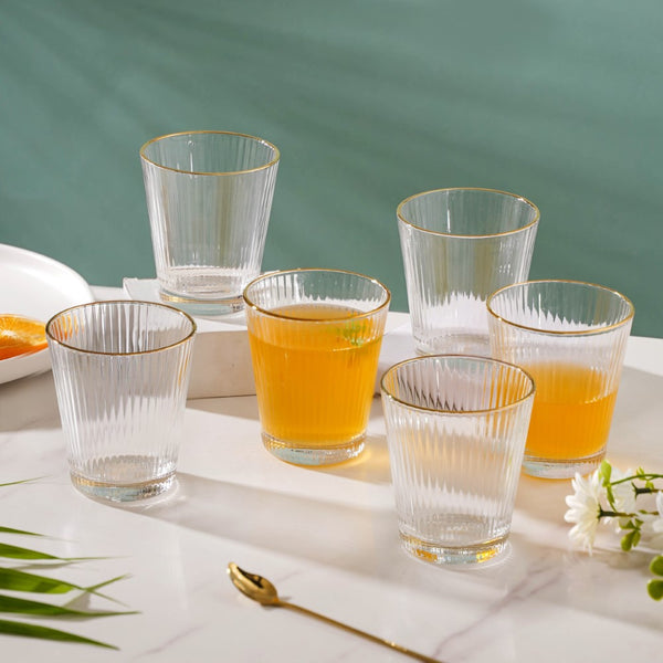Stylish 250ml tumblers with gold detailing