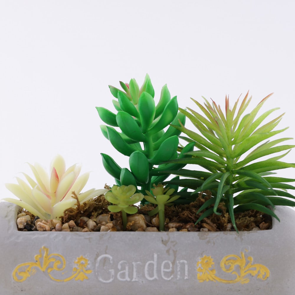 Artificial Flower Plants in Bottle Shape Vase Pot Succulent Plant Pot Decorative Items