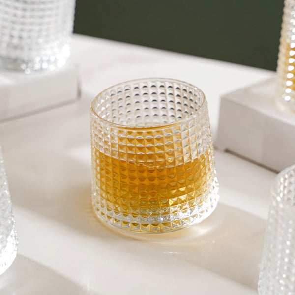Set of sleek, designer whiskey tumblers