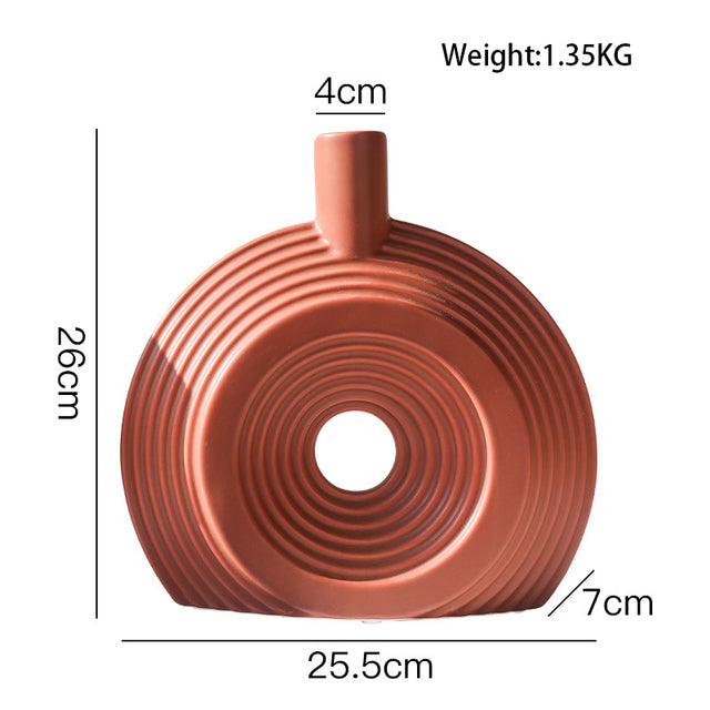 Nordic Luxury Special-Shaped Symbol Ceramic Vase