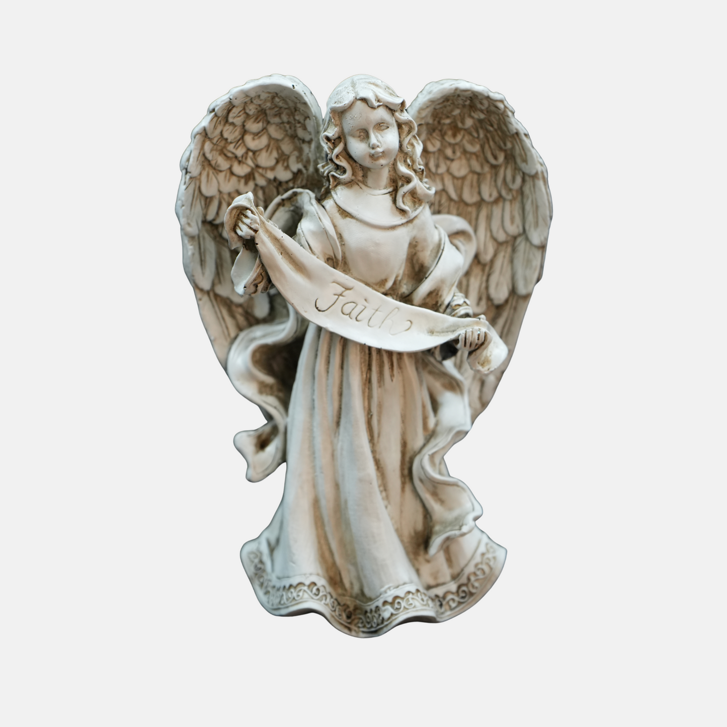 Graceful Angel with Roses Figurine
