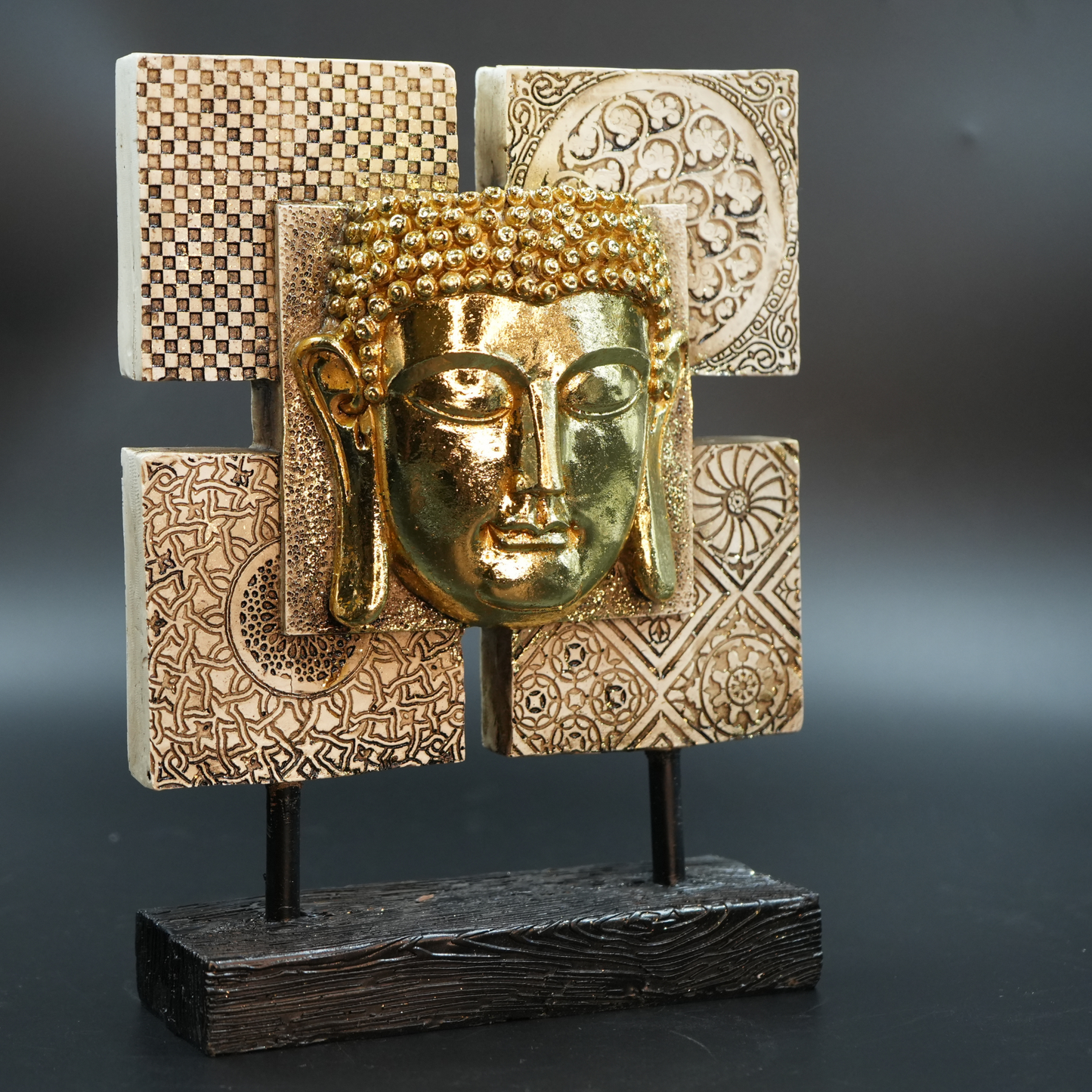 Antique Golden Buddha Wall Art Showpiece