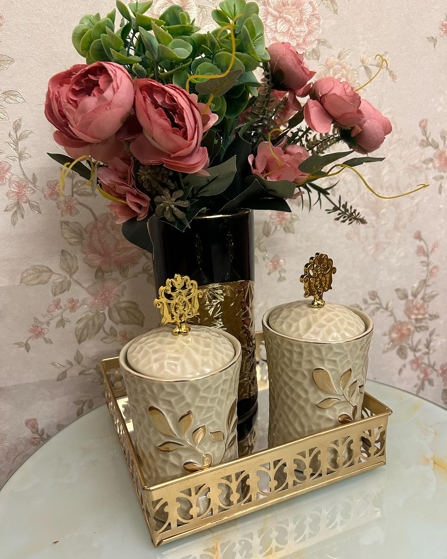 Two Lid Glass Jar for Festive Hampers