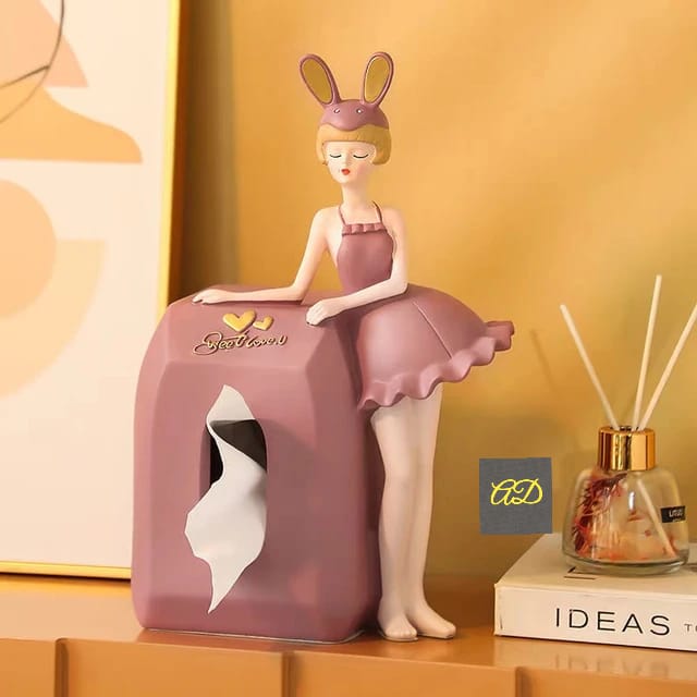Beautiful Lady with Tissue Organizer