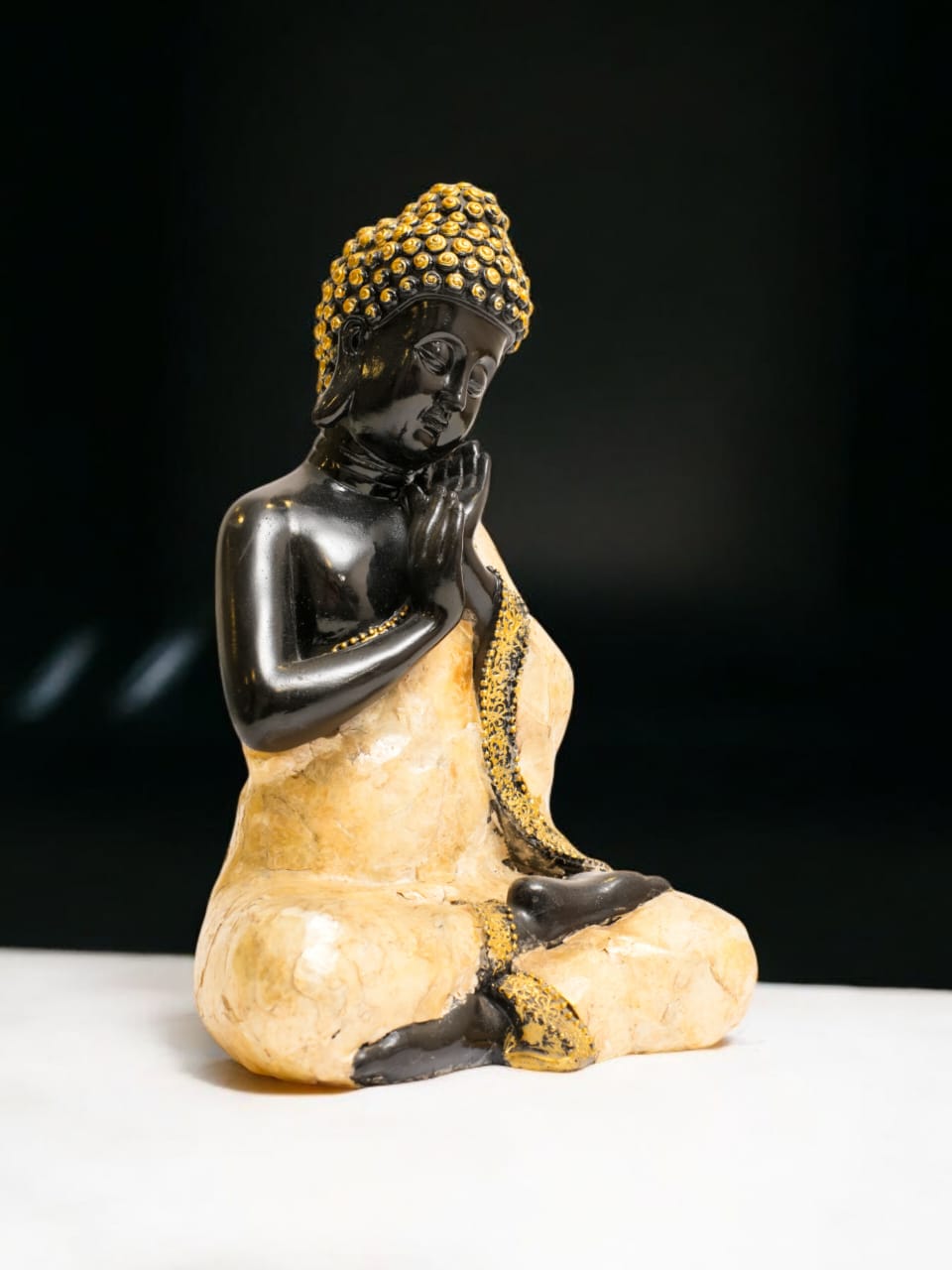 Clapping Buddha Idol Statue Showpiece for Serenity and Positivity