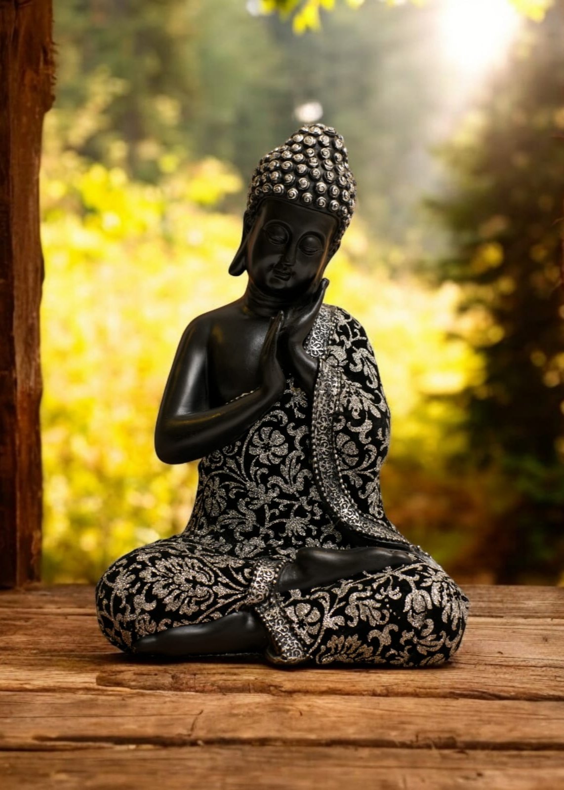 Clapping Buddha Idol Statue Showpiece for Serenity and Positivity-2