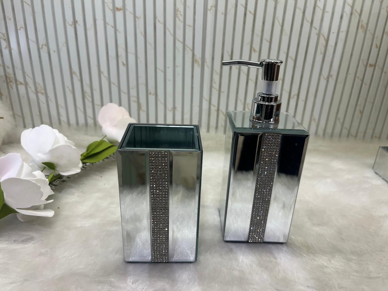 5-Piece luxury Bath Set with Crystal Accent