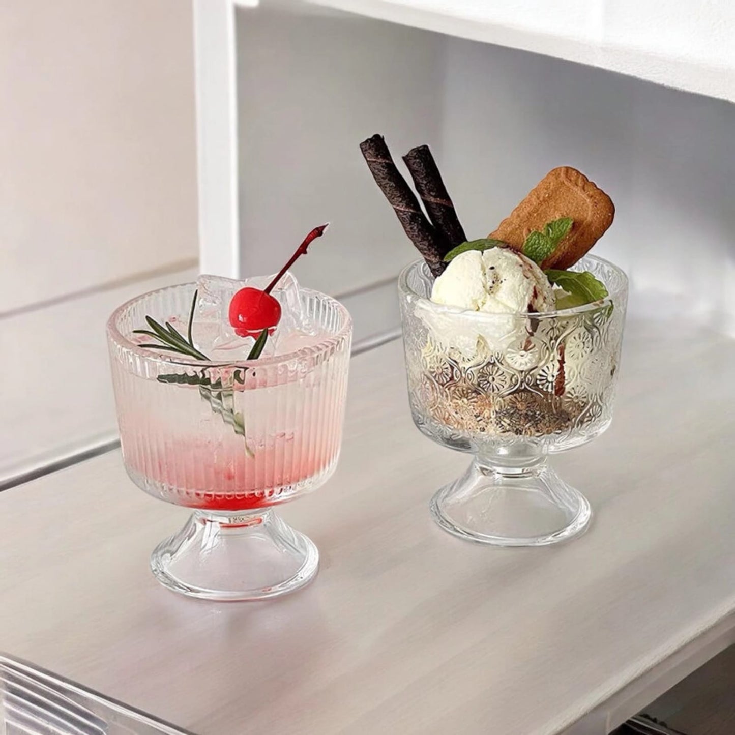 Glass Set for Ice Cream & Pudding – Set of 6