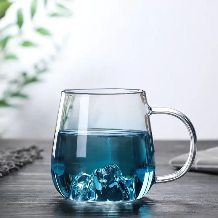 Blue Gradient Glass Mug Set