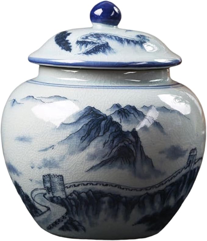 Antique Style Porcelain Ginger Jar Decorative Piece
