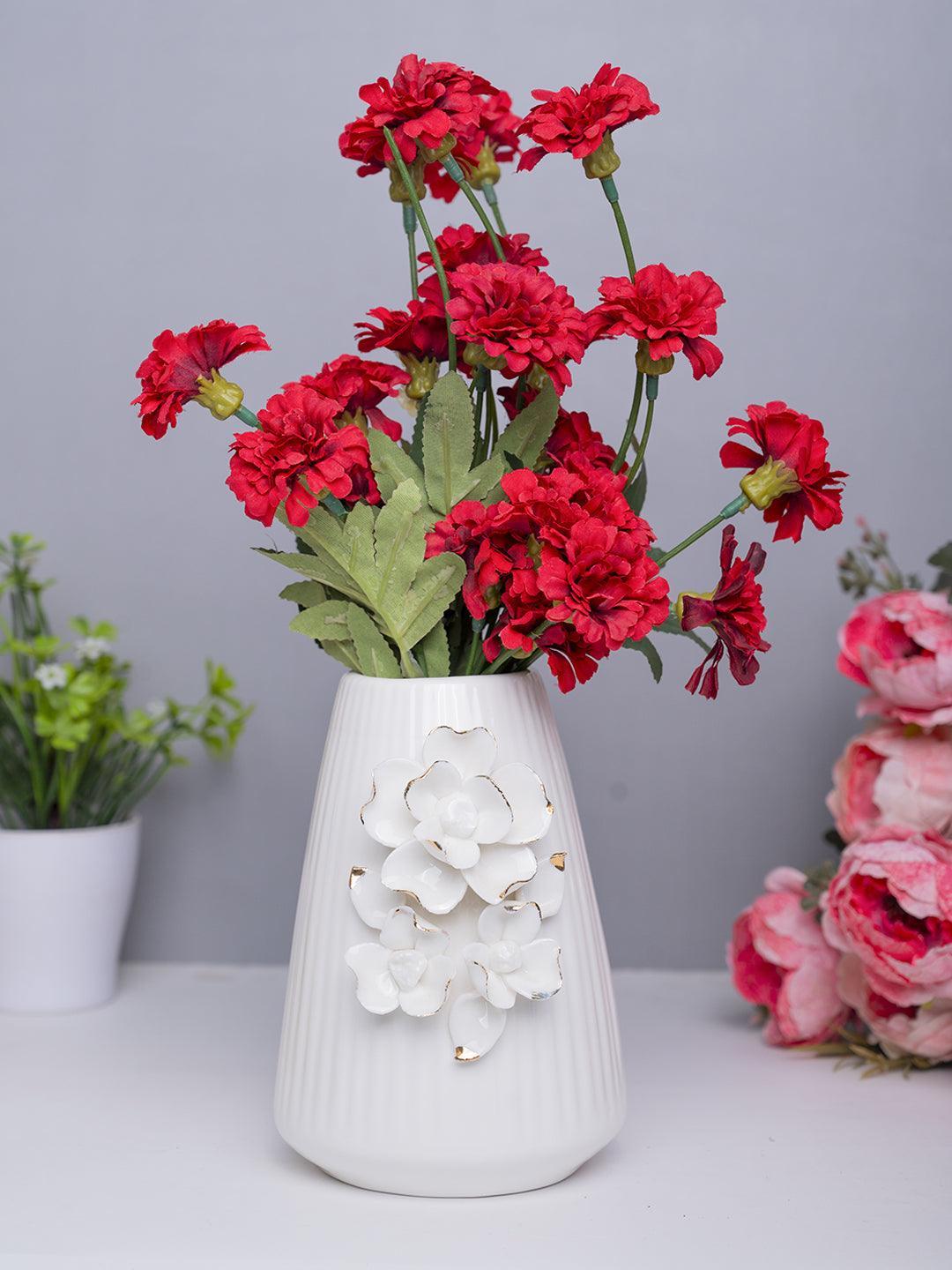 Ceramic White Vase for Home Decoration