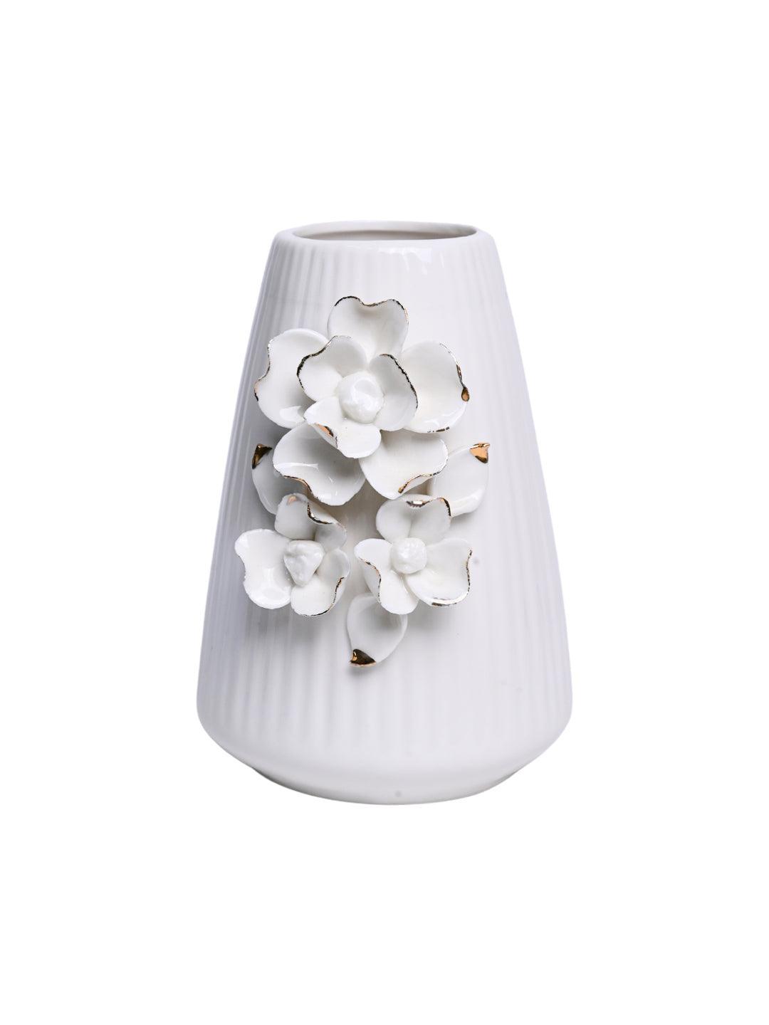 Ceramic White Vase for Home Decoration
