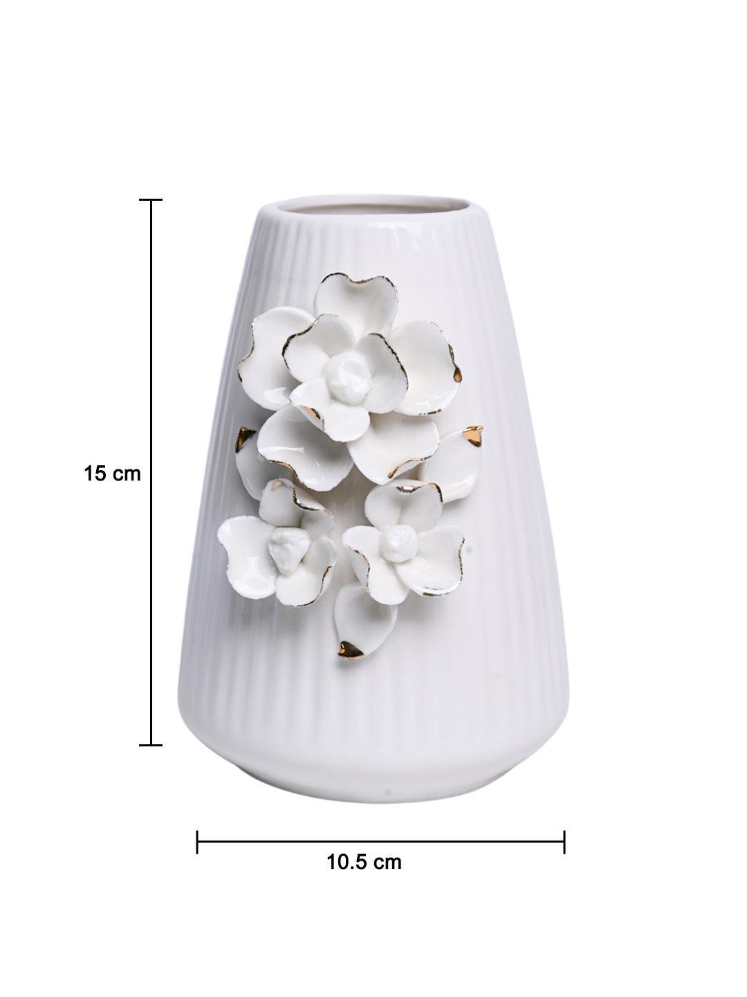 Ceramic White Vase for Home Decoration