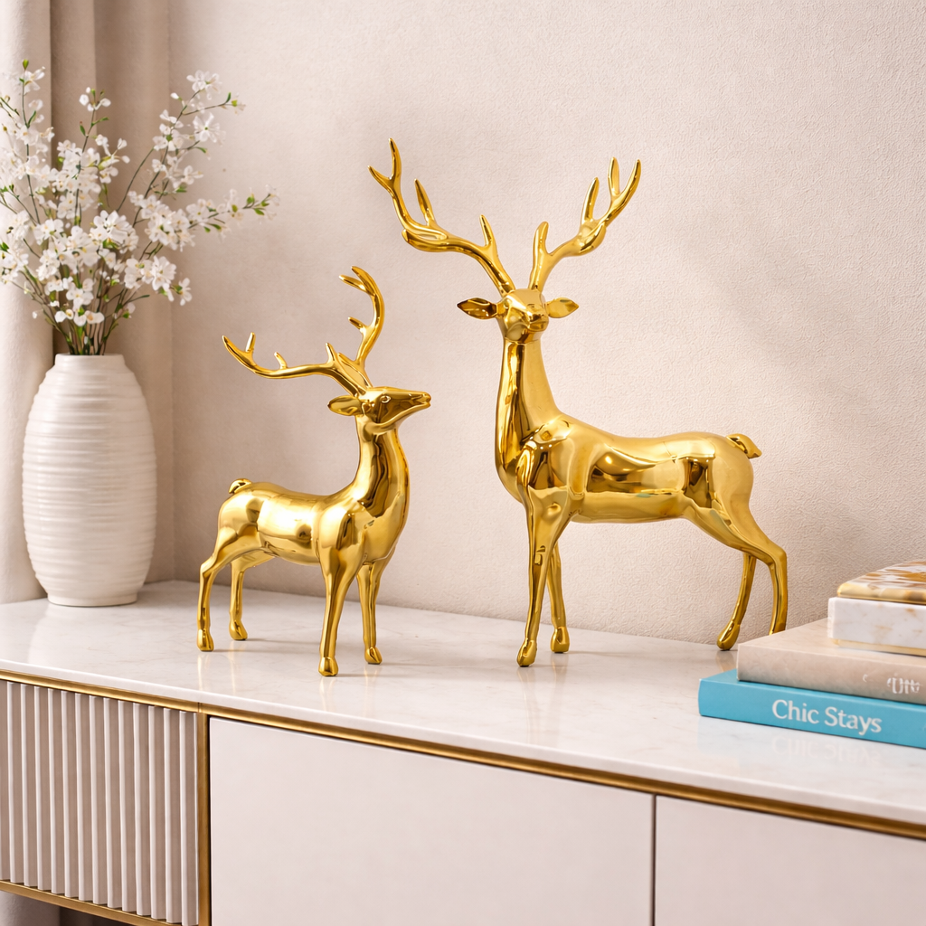Royal Golden Deer Decor Set | Luxury Home Decor by Mirana Decoor