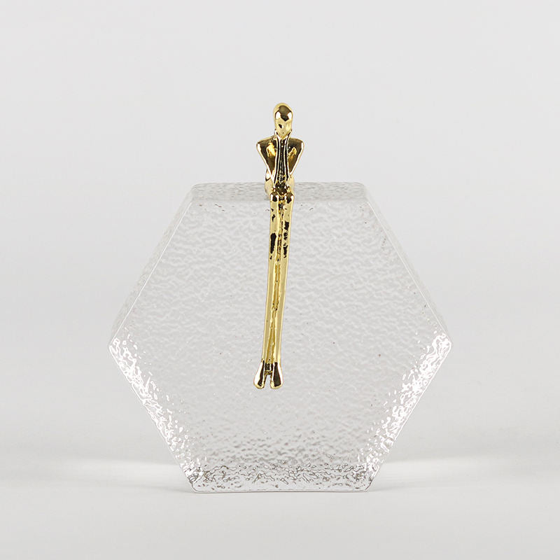 Hexagonal Thinker Crystal and Metal Office Ornaments