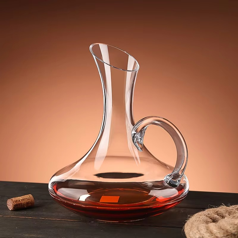 Lead-Free Crystal Wine Decanter for Red & White Wines