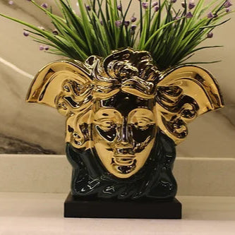 Gold Medusa Luxury Ceramic Vase