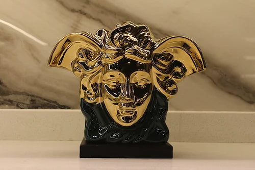 Gold Medusa Luxury Ceramic Vase