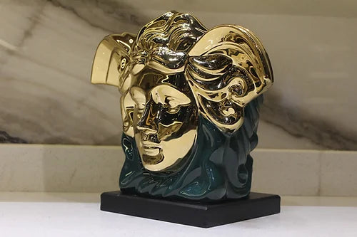 Gold Medusa Luxury Ceramic Vase