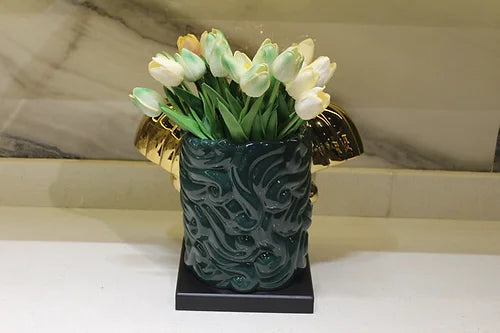 Gold Medusa Luxury Ceramic Vase