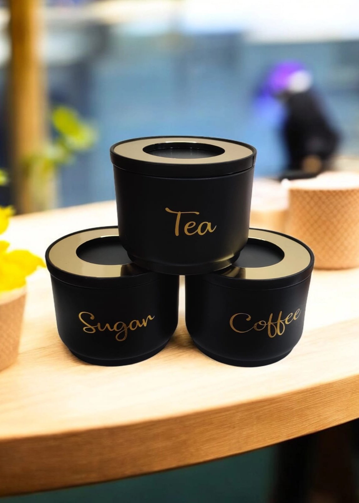 Home Heaven Tea Coffee Sugar Canister Set 3 Piece