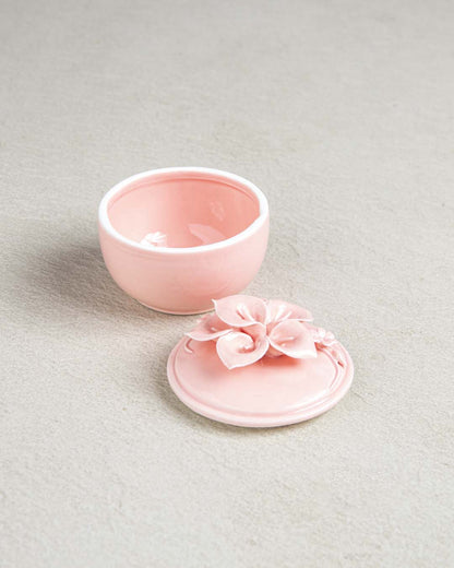 Dainty Floral Trinket Keeper - Pink