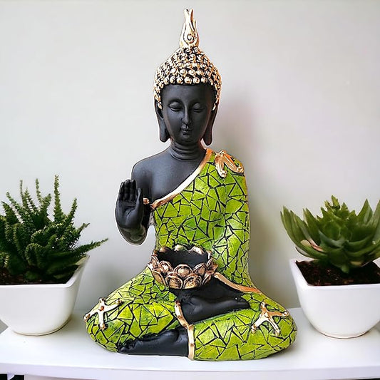 Big Diya Green Black Buddha