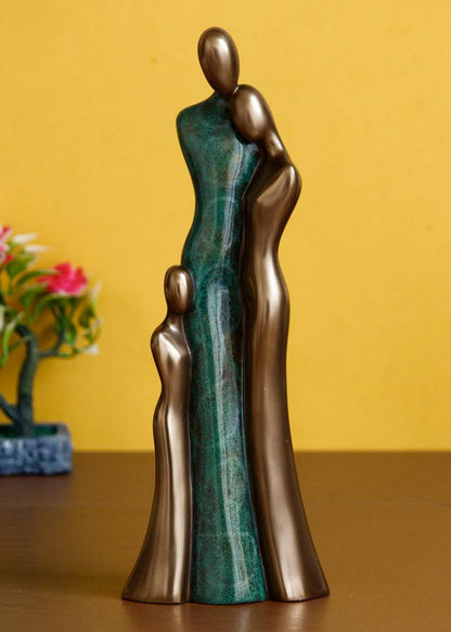 Polyresin and Bronze Family of Mother, Daughter and Grand Daughter