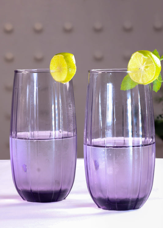 Purple Color Water and Juice Glasses