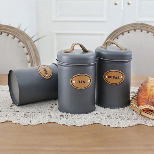 3Pc Alloy Canisters Set