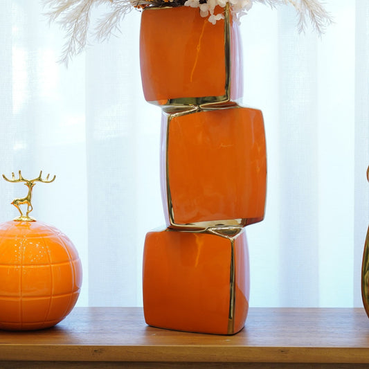 🎁 Orange ceramic vase (Discount)