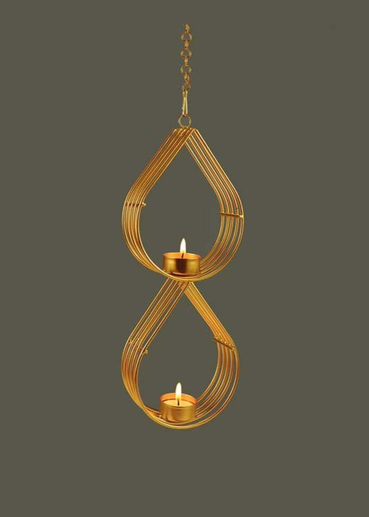 Decorative Handcrafted Metal Hanging Tea Light Candle Holder