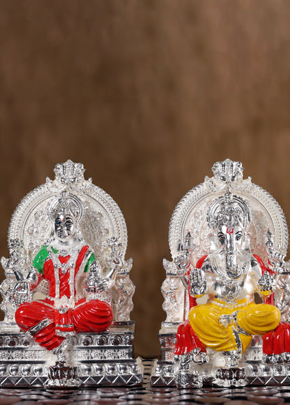 Best Silver Laxmi Ganesh Idol Pair