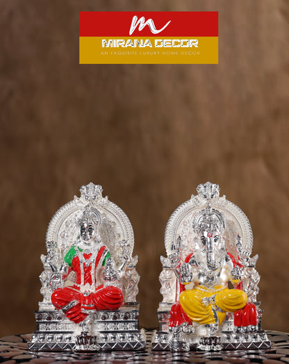 Best Silver Laxmi Ganesh Idol Pair