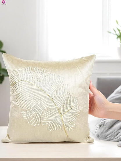 Decorative Embroidery | Premium Tufted Cushion Cover in 16x16 inches(set of 5)