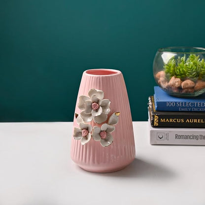 Ceramic White Vase for Home Decoration