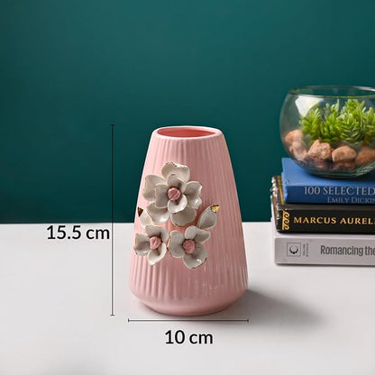 Ceramic White Vase for Home Decoration