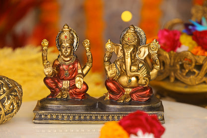 Divine Lakshmi Ganesh Idol Set