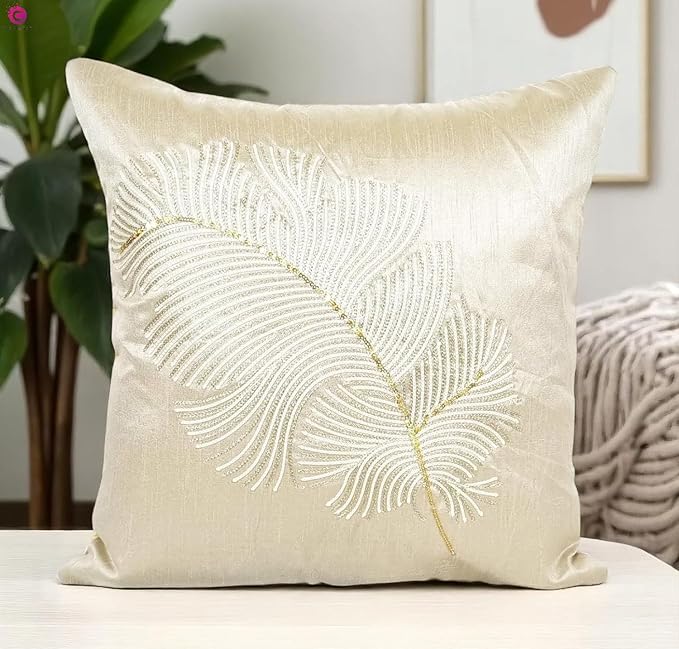 Decorative Embroidery | Premium Tufted Cushion Cover in 16x16 inches(set of 5)