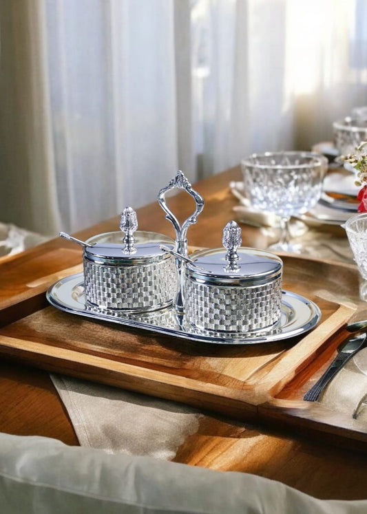 TIMELESS ELEGANCE SILVER CONDIMENT SET