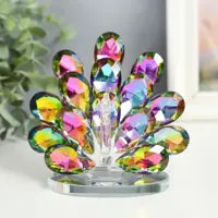 Radiant Crystal Peacock Showpiece