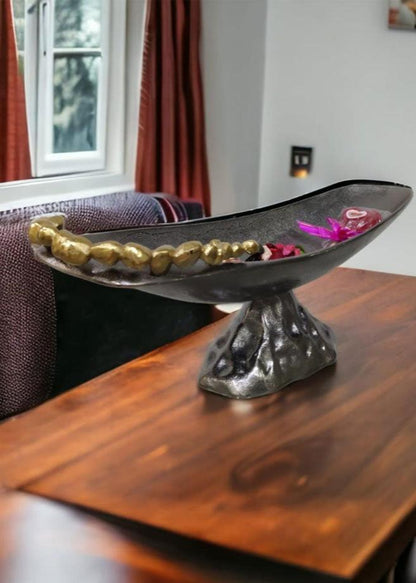 Aluminum Hammered Boat Dish