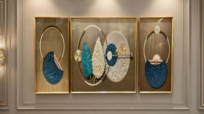 Abstract  3-Piece Wall Art Set | Modern Luxury Framed Décor