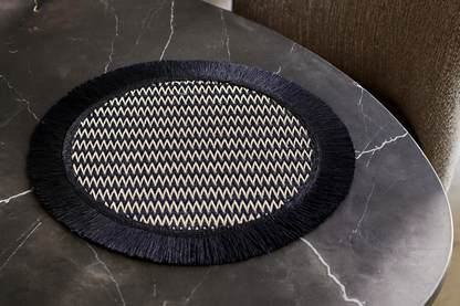 Artisan Boho Chic Round Table Mats Set of 6