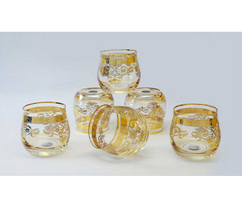 Mirana Decoor crystal glasses with rich gold rim