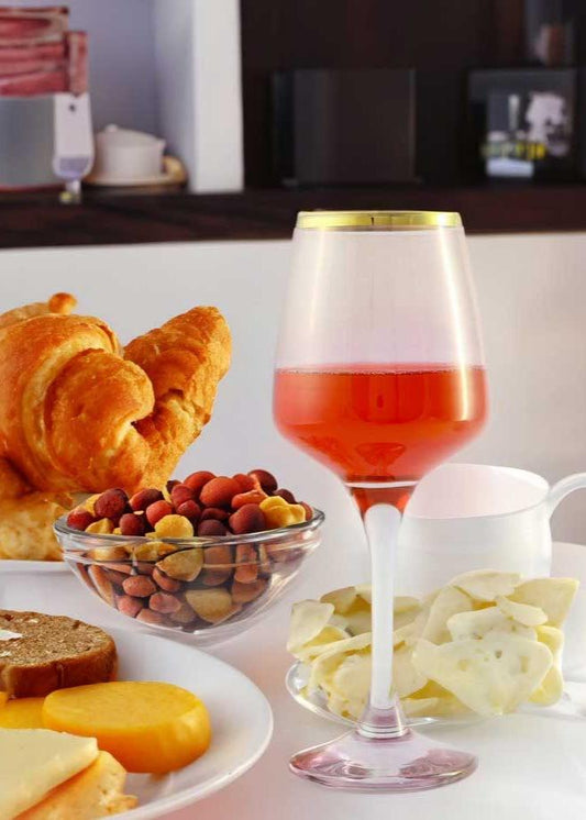 Blush Luster Wine Glass Set – 330ml (6 pcs)