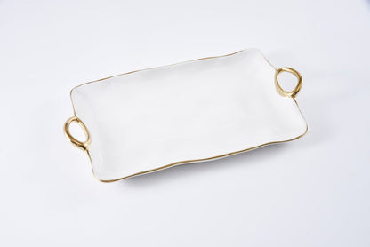 White Ceramic Serving Platter